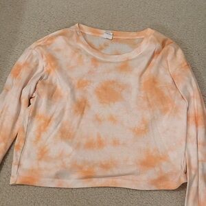 PacSun Orange Tie-Dye Long Sleeve Tee